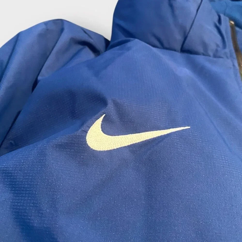 Nike NFL Team Issued Down Hooded Blue Parka Jacket Mens size XL DC3054-431 New
